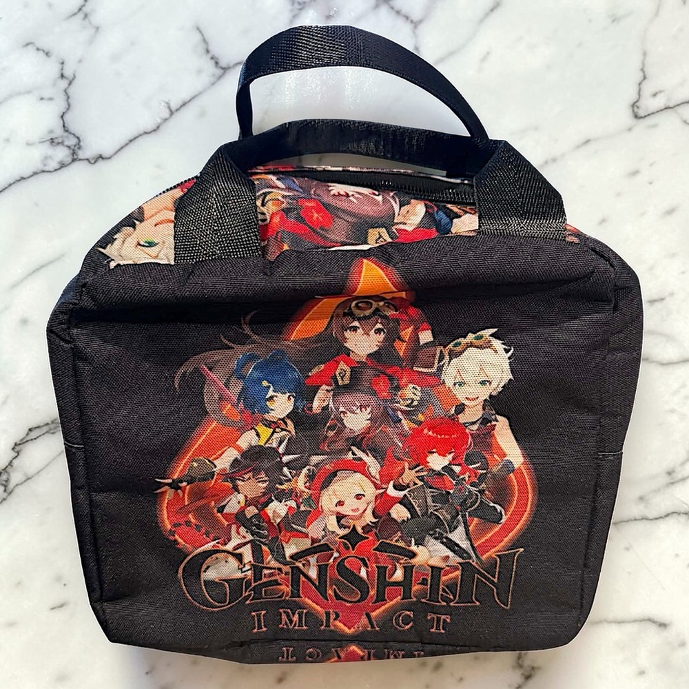 Rare Dazhenfzd insulated lunch tote bag characters from game Genshin Impact